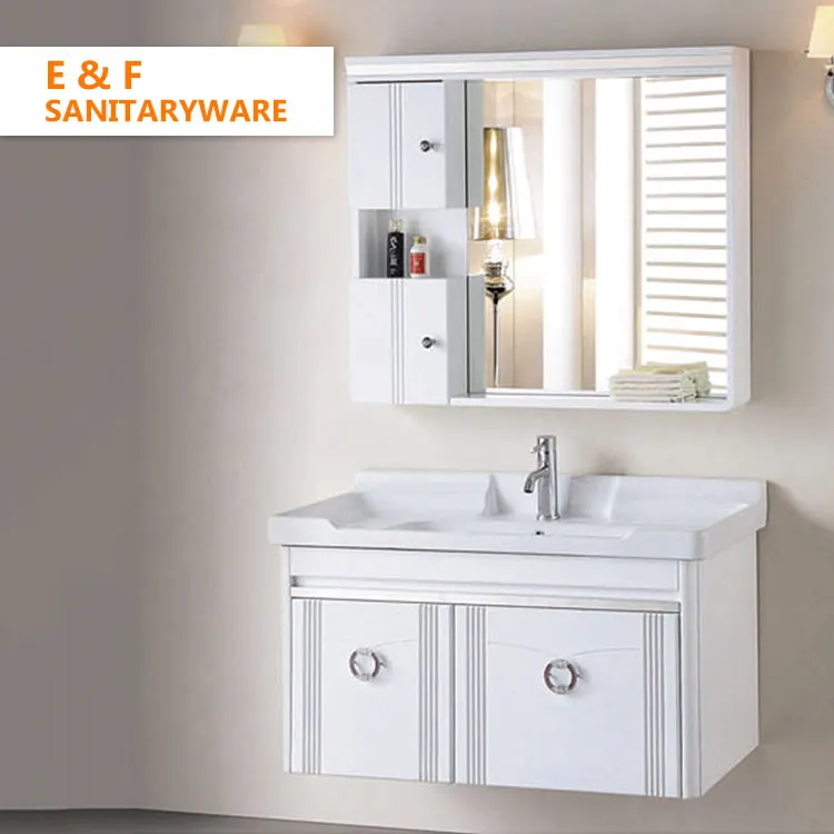 Washbasin Cabinet Design Bathroom Ceramic Hand Wash Basin Mirror