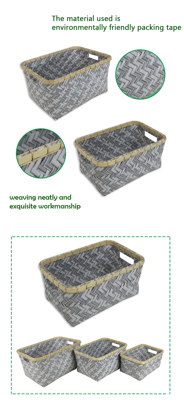 shape storage plastic rattan basket     material you pack size