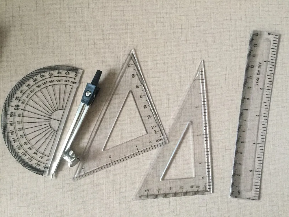 School Plastic Drawing Math Ruler Set - Buy Ruler Set,Math Ruler Set