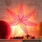 Sunbeauty Seven Large Paper Star Lanterns with LED light