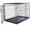 Breathable Collapsible Portable Indoor Galvanized Metal Puppy Dog Kennel With Lock And Abs Tray