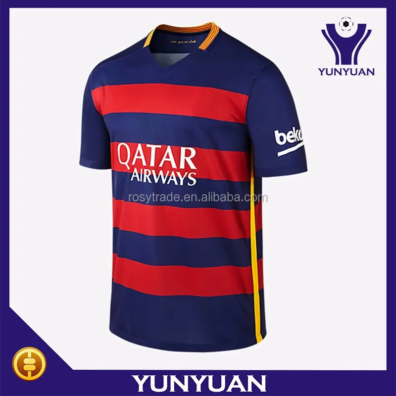安い卸売promtionタイ品質2016ヨーロッパカップカスタムサッカーユニフォーム仕入れ・メーカー・工場