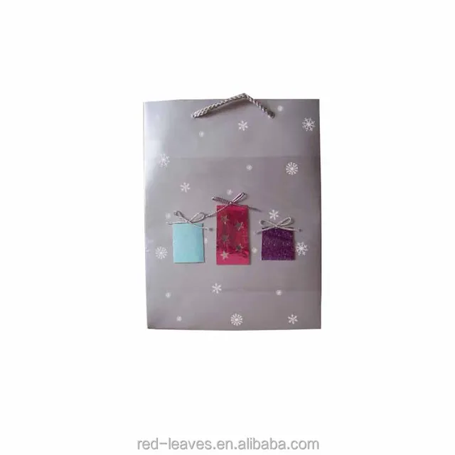 christmas gift/craft paper bag with funny decoration.