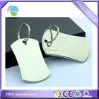 Custom Blank Dog Tag Keyring Stainless Steel Metal Polished Finish