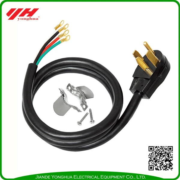 5'  range cords  40/50Amp  3 Wire 10AWG/3C  Gray