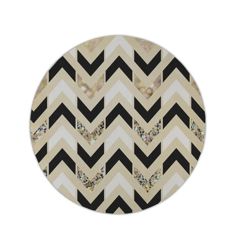 Marble Mouse Mat Customized Durable Non-Slip Rubber Round Gaming Mouse Pad Mouse Mat for Professional Gamers and Office (5)