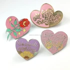 Wholesale Bulk Custom Trading Metal Translucent Glitter Hard Lapel Enamel Pins Badge