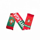 Custom Design Portugal Football Polyester Knitted Fan Scarf