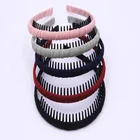 Unisex Plastic Black Toothed Sports Hair band Wavy Hair Hoop Headband Headwear Hair Styling Accessories
