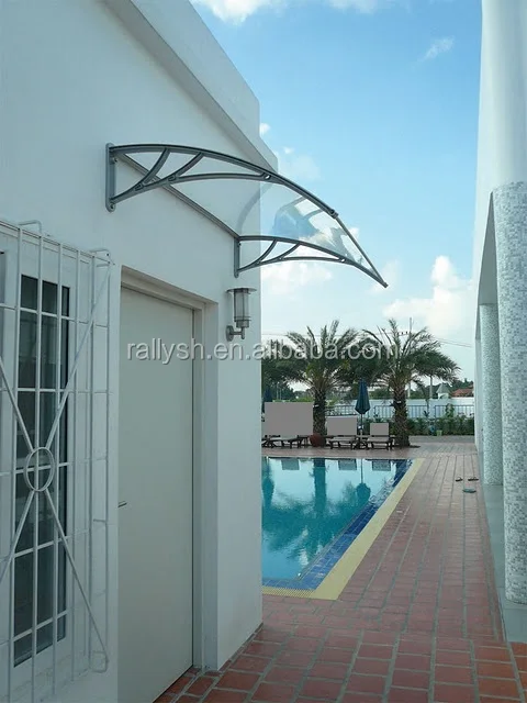 glass canopy residential design for entrance doors,aluminum/steel holders