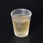 Reusable wine glasses drinking glasses printed frosted glass mug