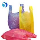 2018 Hot Sale Handle Supermarket Plastic Design HDPE Biodegradable T-Shirt Bag