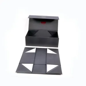 custom magnet folding paper flat pack box luxury hard gift box