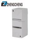 ZCEBOX Surface mount 2 way circuit breaker box White plastic MCB distribution box Enclosure switchboard