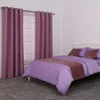 no MOQ Allbright plain dyed purple organic cotton cheap stock bedding set