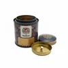 custom printing round tea storage tin with airtight double lids from tin box factory and wholesaler