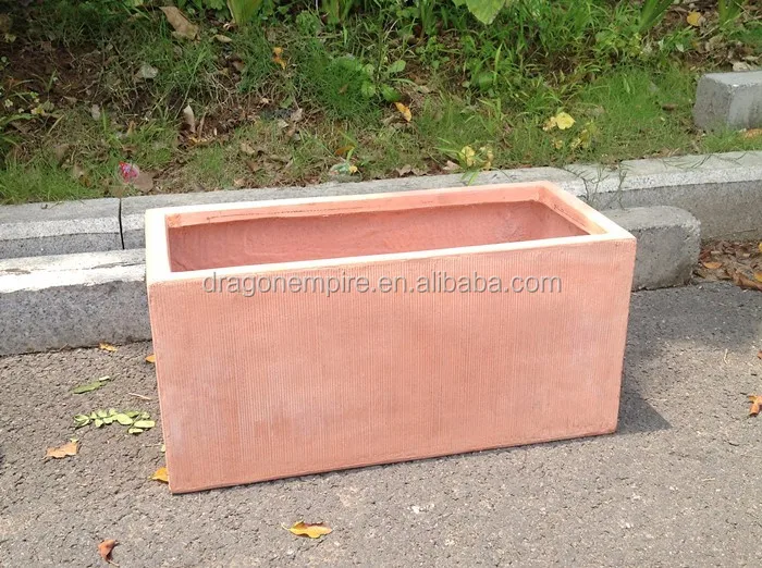 Wholesale Fiberglass Clay Planters For Garden,Fiberglass Window Planter