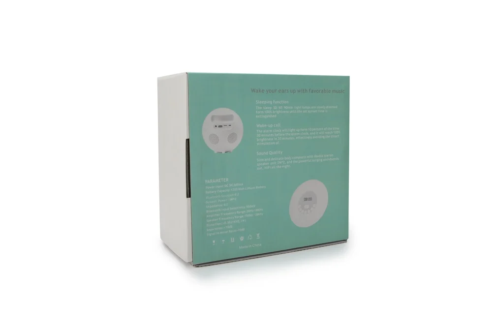 Alarm clock led light desktop touch wireless speaker for quran with night lamp stereo sound BT 4.2 wake up bell - ANKUX.COM