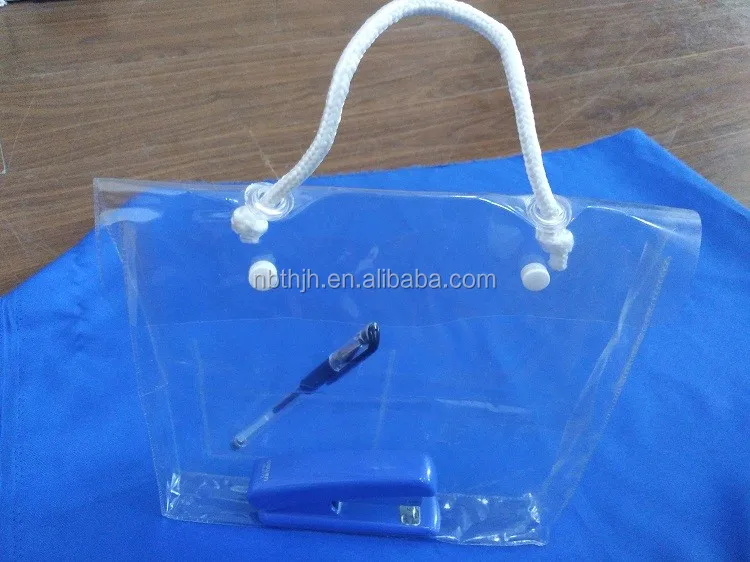 & printing  bag  handle clear pvc make up packaging bag  115