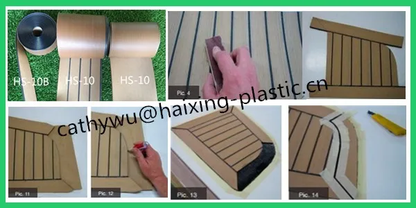 high quality pvc yacht adhesive decking