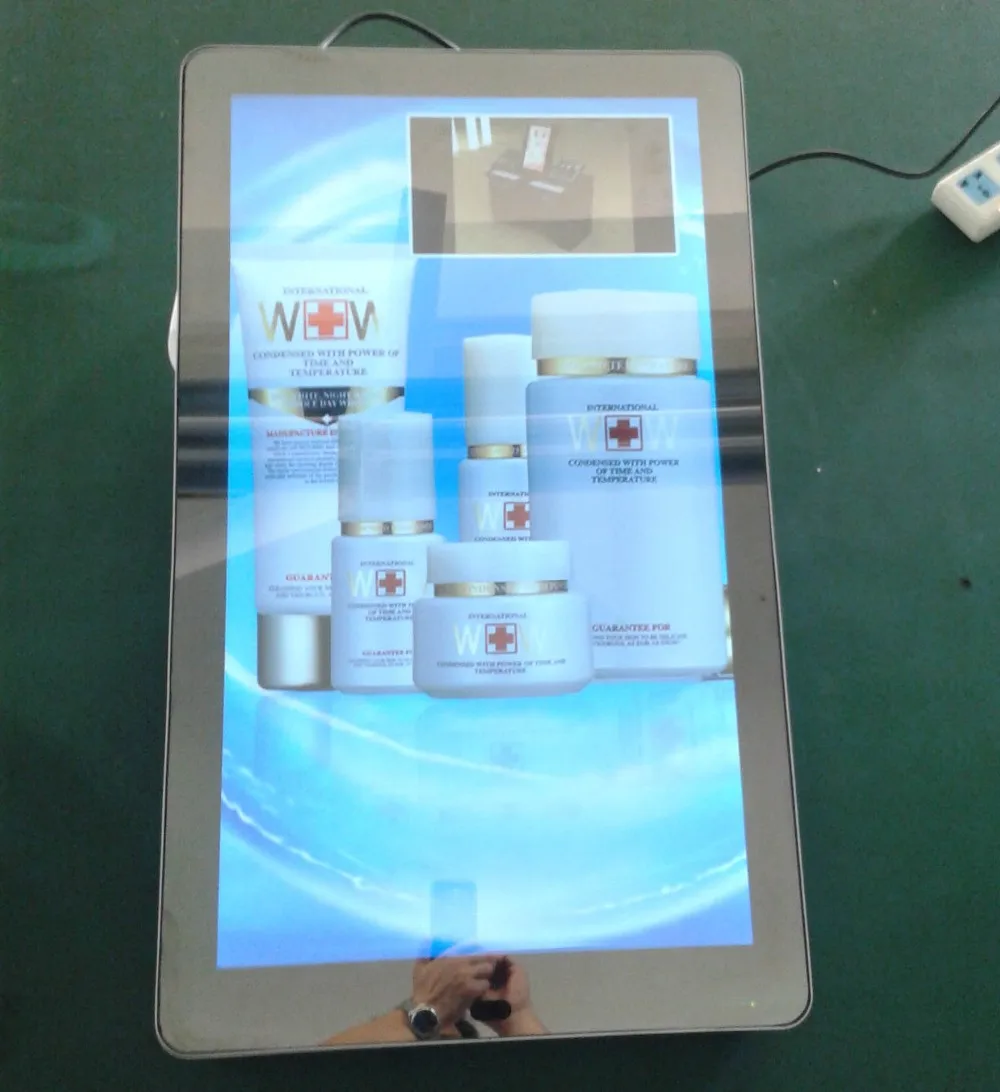 Wall Mount Mirror Screen Networking Ad Displayer Mirror Screen Lcd Player Bathroom Magic Mirror Screen Android Digital Signage