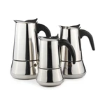 Matte Finished Moka Coffee Stainless Steel Italian Espresso Coffee Maker