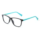 Wholesale Italy Design CE Double Color Black Blue Reading Glasses Without Nose Pads