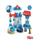Hot sale 2019 plastic police educational blocks set toys 50pcs bIg particle building block