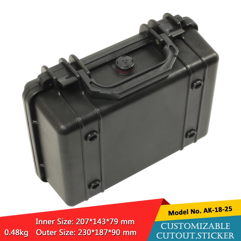 szomk IP67 hard storage box waterproof plastic tool box plastic equipment case with foam (5)