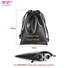Flexible MOQ Waterproof PU Leather Gift Packaging Bag Factory, Bespoke Printed Faux Leather Drawstring Pouches