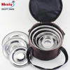 4 Sets Stainless Steel Travel Picnic camping cookware set for outdoor activity