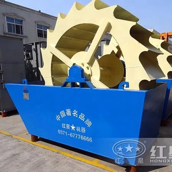 Bucket wheel sand washer with small parts