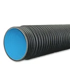 High quality HDPE corrugated yellow drain pipe large diameter DN 200 300 drainage pipe