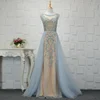 Sky Blue/Navy Color Heavy Beaded Mature Boob Tube Evening Dress Key Hole 2019 New Coming Wholesale Evening Dress Elegant Gowns