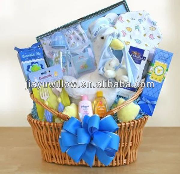 natural willow 1 year old baby gift basket