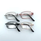 9903 OEM Best sell Cheap Metal folding reading glasses with case print custom logo small MOQ