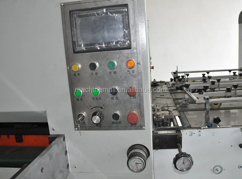 super grade semi automatic corrugated board printed box die cutting machine