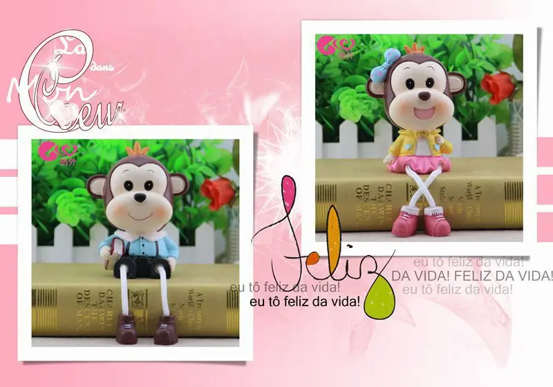 Monkey monkey doll hanging new gifts resin gifts festive ornaments trumpet