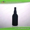 750ml matt black glass wine bottle