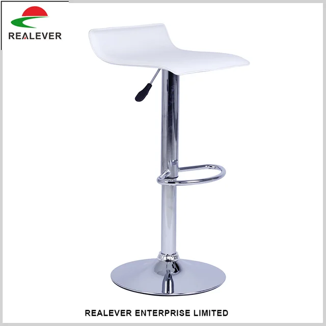PU seat high stand adjustable foot lifter vintage industrial bar stool