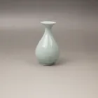 World intangible cultural heritageSemi-manual China Longquan Celadon Plum Green Vase