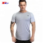 High Quality 180gsm Muscle Fit Sportswear Cotton Spandex Sports Running Shirts Custom Mens Gym T Shirt