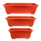 Plastic square flowerpots with underpots dish garden pots