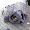 Warm soft cartoon mouse shape pet nest cat tunnel bed House Hamster Cage For Autumn winter