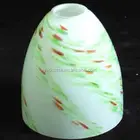 cone blue and white colored blown glass table lamp shade pendant glass lamp covers