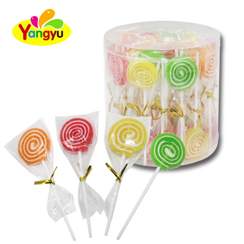 Sour and Sweets colorful swirl soft jelly lollipop