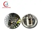 Factory hot sale custom cat round safety pin metal tin button badges materia