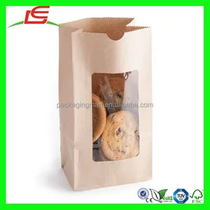 food grade packaging brown paper cookie small paper bags for