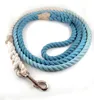 Rope Dog Leash - Cotton - Blue Green dog collar pet suppliers