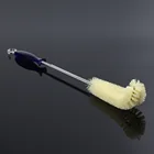 Natural Pot Brush, Dish Pot Cooker Bottle Cleaning Brush, Ergonomic Handle Nonstick Pan Cleaner